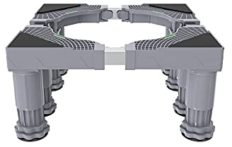 MYRDBT Washing Machine Stand Base, Adjustable Base Washer Tumble Dryer Base Stand Under Counter Ice Maker Rack Length/Width 42-66cm Refrigerator Holder Bracket Height 19-22cm Air Conditioner Base