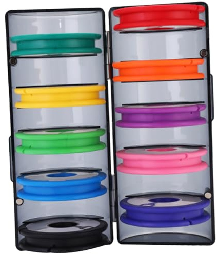 BUGUUYO Fishing Line Organizer Spool Holder in Assorted Colours with Abs and Silicone Material, Sturdy Extrusion and Wear Resistance, for Neat Fishing Line Storage and Easy Access Random Random Color