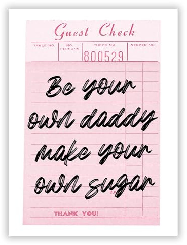 Druck-Palast Be Your Own Daddy Make Your Own Sugar Poster - 30x40cm - Kunstdruck - Wohnzimmer Schlafzimmer - Lustig Verspielt Retro - Hochwertiger semimatter Druck - Wanddeko ohne Rahmen für junge