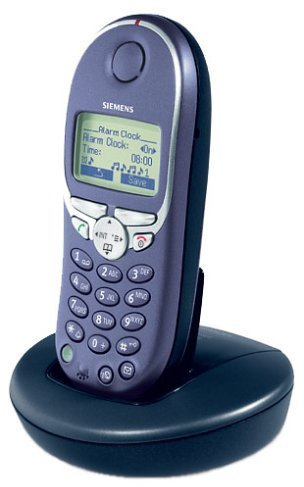 Siemens Gigaset 4000 micro Mobilteil und Ladeschale blau