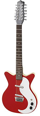 Danelectro 12SRED Guitare électrique 12 Cordes Rouge