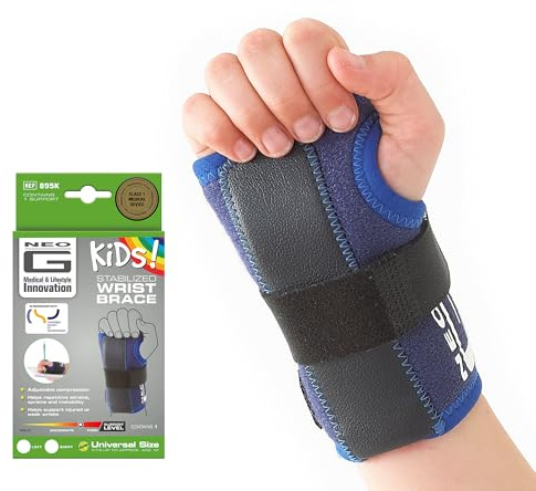 Neo-G Wrist Support for Kids - Stabilized Support For Carpal Tunnel, Juvenile Arthritis, Joint Pain, Tendonitis, Hand Sprains - Adjustable Compression - Class 1 Medical Device - Right