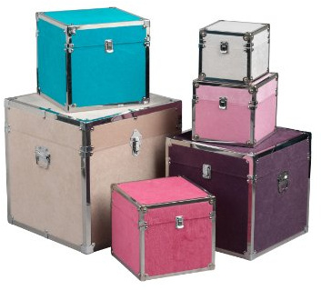 Premier Housewares Fur Effect Storage Trunks - Set of 6