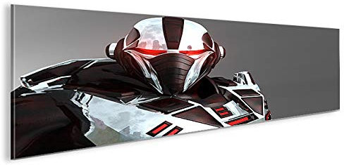 islandburner Bild Bilder auf Leinwand Cyborg Roboter Sci-Fi Panorama XXL Poster Leinwandbild Wandbild Dekoartikel Wohnzimmer Marke