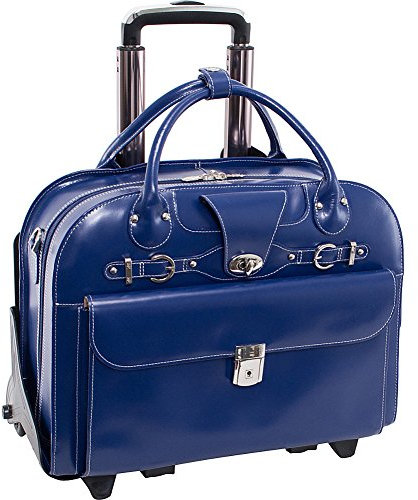 McKlein Porte-Documents détachable à roulettes Bleu Marine 45,7 x 22,2 x 36,8 cm