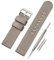 VINBAND Unisex Militär Nylon Uhrenarmband mit Edelstahl Silberne Schnalle 20mm Hellbraun