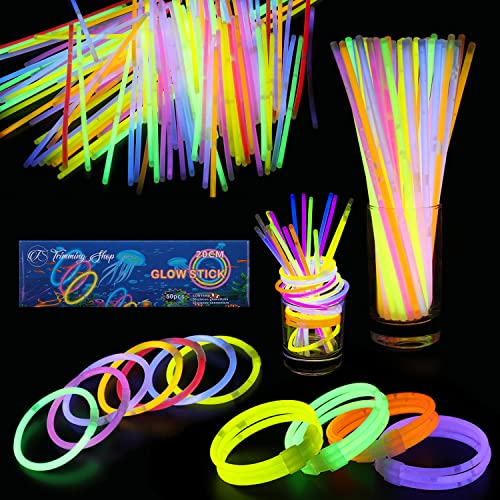 Bastoncini Luminosi di Alta qualità con connettori per Realizzare Braccialetti da Polso con Collana al Neon, Bastoncini Luminosi a Colori Misti per Forniture per Feste per Bambini, 50 Pezzi