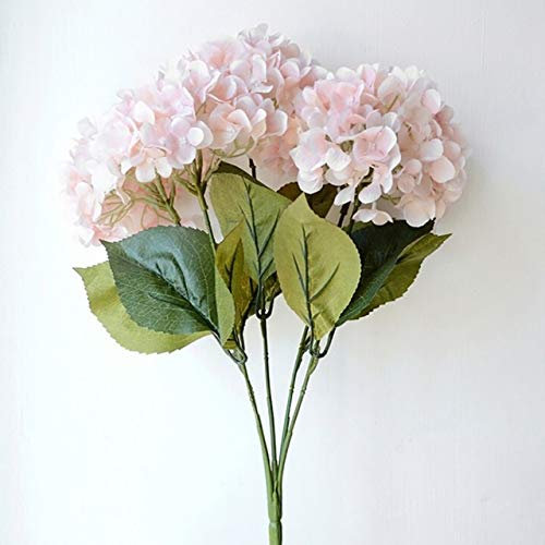 Shopmeeko Künstliche Blumen, fünf isländische Hortensien künstliche Blumen, Hochzeitsblumen, Dekoration, schöne helle Dekoration braun