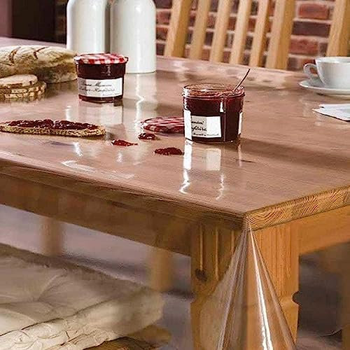 ART2LATABLE Nappe Transparente Solide, Large 140 cm 00.3mm d'Épaisseur 1m40 cm de Large Protège Table ou Bureau Transparent 30/100 Nappe Rectangle 140x300 CM
