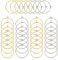 UNICRAFTALE Environ 100pcs 20mm 2 Couleurs Boucles d'oreilles Créoles Acier Inoxydable Boucle d'oreille en Verre de Vin Charmes Anneaux pour DIY Boucle d'oreille Faire Or et Acier Inoxydable Couleur