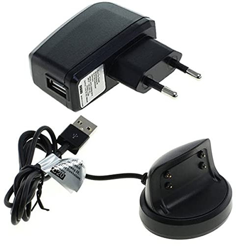 subtel Ladegerät kompatibel mit Samsung Gear Fit 2 (SM-R360) / Gear Fit 2 Pro (SM-R365) Smartwatch Fitness Tracker Armband Ersatz Ladekabel Auflader 1A Anschluss Stecker