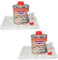 PRESTO_bundle 600412 2 X Polyesterharz Reparaturbox 250g + Glasfaservlies & Glasfasergewebe