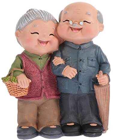 Angoily Romantische Liebespaar-Figuren für Großeltern, Eltern, zum Jahrestag, als Hochzeitsgeschenk, 1 Stück