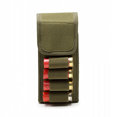 ACEXIER Tactical 12GA Shotgun Bullet Pouch Portable Molle 16 Shells Buttstock Holder Magazine Cartridge Airsoft Ammo Carrier for Hunting