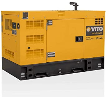 VITO Generator Diesel 10 kVA, dreiphasig und einphasig, AVR, automatischer Start, Laufzeit 13 Stunden. VITO