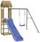 vidaXL Parque Infantil de Exterior Madera de Pino impregnada, Juego de Columpios de jardín, casa de Juegos con Columpio, Juego de Columpio y tobogán