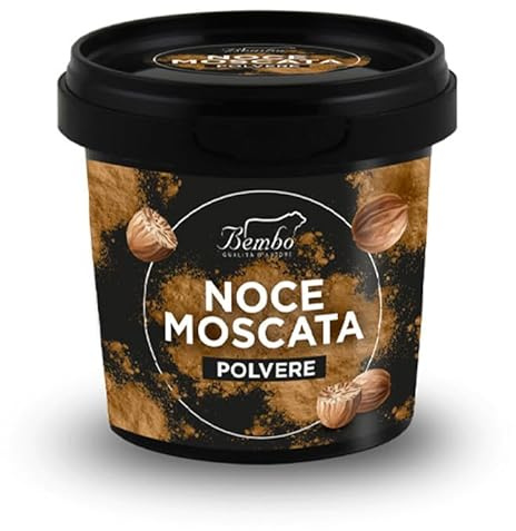 Noce Moscata Polvere Bembo 70 g | Spezia Naturale e Aromatica | Priva di Glutammati, Antiaddensanti, Coloranti | Confezione anti-luce e anti-ossidazione (Noce Moscata Polvere)