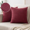 MIULEE 2er Set Kissenbezug Kordissen Dekokissen Kissenbezüge Kissenhülle Zierkissen Überwurf Sofakissen Deko Weich Couchkissen Bezug für Sofa Stühle Schlafzimmer 40x40 cm WeinRot