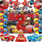 SWOKKTS Cars Geburtstag Deko 2 jahre, Kinder Auto Geburtstagsdeko 2 jahre, Auto Luftballons Geburtstag Jungen Mädchen, Cars Geburtstagsbanner Folienballon und Hintergrund (Rot Zahlenballons 2)