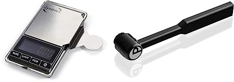 Dynavox Elektronische Tonarmwaage TW-4, Ermittlung und Einstellung der Auflagekraft für Plattenspieler-Tonabnehmer, antimagnetische Auflage & Pro-Ject Clean it Karbonfaser Nadelbürste