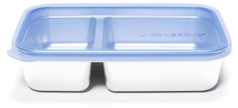 U Konserve - Contenitore rettangolare diviso in acciaio inox per alimenti con coperchio in silicone - Cosmic Blue - 28oz / 825ml