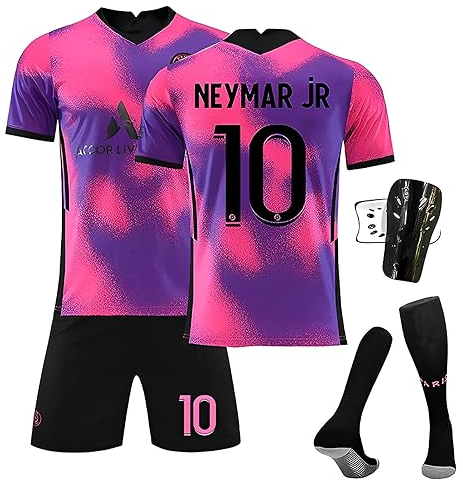 Sternstunde Set De Maillot De Foot Enfant, Maillot De Foot pour Enfants, Maillot De Foot pour GarçOns, Maillot De Foot D'EntraîNement, Short Et Chaussettes (Violet, 24)