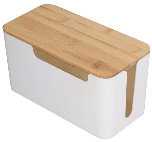 Caja De Gestión De Cables,Caja Organizadora De Cables De Madera Para Ocultar Cables Regletas Con Tapa De Madera,Caja Organizadora De Cables De Computadora De Escritorio Para Ocultar Cables Enrutadores
