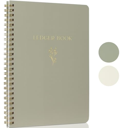 ZICOTO Easy to Use Accounting Ledger Book - The Perfect Expense Tracker Notebook for Your Small Business - Beautiful Personal Finance Checkbook, Income and Expense Log Book