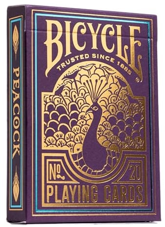 Bicycle Carte da gioco viola pavone – 1 mazzo, finitura cuscino d'aria, professionale, superba maneggevolezza e durata, ottimo regalo per collezionisti di carte