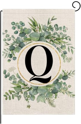 wyooxoo Monogramm Buchstabe B Blumenflagge 30,5 x 45,7 cm doppelseitig außen Familie Nachname Initiale Yard Flagge (Q)