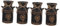 Zerodeko 4 Blumentöpfe Bauernhaus-Krugvasen Eimervase Schwarze Vase Zum Aufhängen Wanddekoration Vintage-Dekor Rustikale Vasen Hochzeitsdekoration Getrocknete Blumenvase