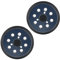 2 cuscinetti per levigatrice orbitale a 8 fori da 125 mm, cuscinetto di ricambio per levigatrice con gancio e anello, base per levigatrice compatibile con makita bo5010, bo5030k, bo5031k, bo5041k