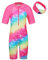 ZNYUNE Mädchen Einteiler Kurzarm Badeanzug Stoffdruck Kinder Schwimmanzug S428 Rainbow 10A