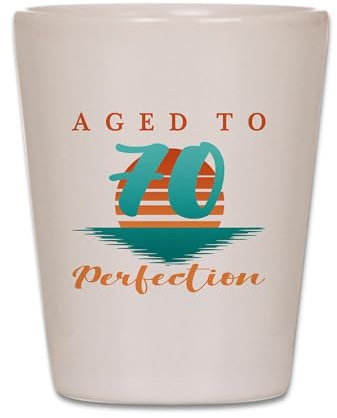 CafePress 70Th Birthday Retro Unique and Funny Shot Glass