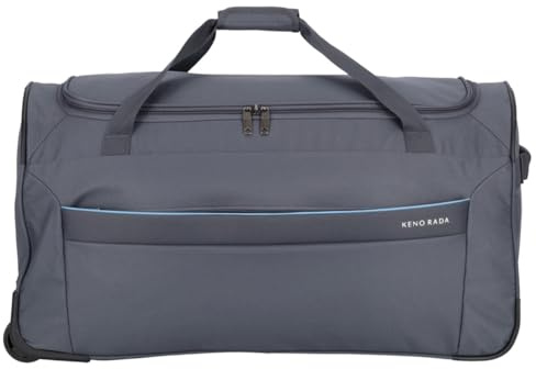 Kenorada Reisetasche MEDON | große Duffel Bag für Reisen | große Tasche mit praktischer Aufteilung | Außenfach mit Reißverschluss (anthrazit, 74 Liter (mit Rollen))