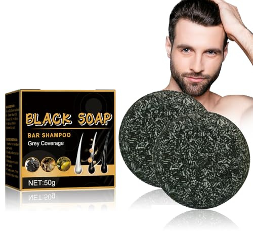 Pemarlis 2pcs Barre De Shampooing Assombrissant Les Cheveux,Natural Grey Hair Removal Soap,Savon De Couverture Des Cheveux Gris,Soap Cover Bar Savon Pour Cheveux Gris Pour Assombrir Les Cheveux