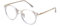 ADEWU Rund Brille mit Blaulichtfilter Fake Brille Ohne Stärke Brillenfassungen für Damen Herren (Transparent Weiß-Gold)