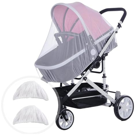 Moskitonetz Kinderwagen,Insektenschutz Auto Kinderwagen Baby Universal Fliegennetz,Buggy Mückennetz Moskitonetze Kinder,Mückenschutz Tragbar Moskito Schutz,Fly Guard für Sommer Babyschale Zubehör