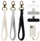 Abeillo 3 Stück Makramee Schlüsselanhänger, Böhmische Handy-Kette Universal-Handy-Kette Handy-Lanyard mit 3 Handy-Schlüsselbandfür Männer und Frauen (Schwarz Weiß und Grau)