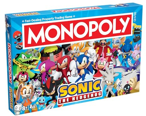 Winning Moves Sonic The Hedgehog Monopoly-Brettspiel für 2-6 Spieler und EIN tolles Geschenk für Fans ab 8 Jahren
