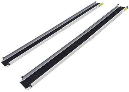 Tragbare elektrische Rollstuhlrampe mit einziehbarem Design, leicht, barrierefreier Zugang für Autos, Flüge und mehr (121 cm)
