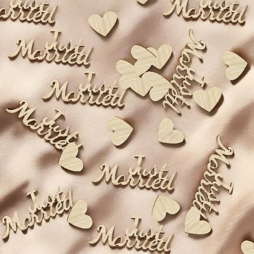 120 Stück Tischdeko, Deko Hochzeit Tisch Tischdeko, Die Perfekte Dekoration Für Die Ehe, Herz Streudeko Hochzeit, Holzherzen Deko