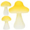 BESPORTBLE 3St Pilzvase Bahnhof Pilz Solar- Blumenzwiebel Pflanzer künstliche Blumen der Hortensie künstliche blüten Artificial kleine Glasvase Pilz-Pflanzgefäß aus Glas Yellow