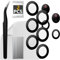 ExtKry 2 Packs Lentille Caméra pour Samsung Galaxy S22 Ultra S908 Origine Remplacement Vitre Appareil Photo Objectif Arrière + Kit de Réparation