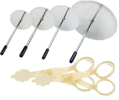 Tortendekorations-Set, 2 Blumenheber und 4 Blumennägel aus Edelstahl, Backzubehör für Zuckerblumen und Fondant