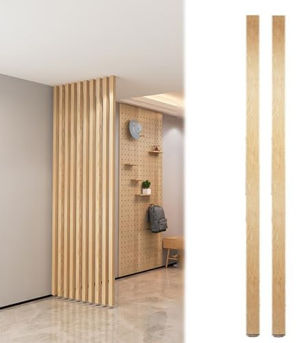 Lot de 2 cloisons de séparation en bois massif pour maison, hôtel et bureau, faciles à installer, panneau de décoration d'intérieur polyvalent (lot de 2, 177,8 cm de haut)