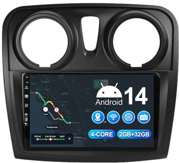 MISONDA 9» IPS Touchscreen 2 DIN Car Radio para Renault Dacia Logan 2 Sandero 2012-2017 Android 14 Bluetooth WiFi FM RDS Radio USB Car Navigation Stereo Player