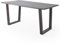 Lomadox Esszimmer Tisch Esstisch Massivholztisch 180x90 cm, Akazie massiv, grau sandgestrahlt, Massivholz/Echtholz, Metallgestell in Trapezform, antik gewischt