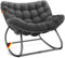 KESSER® Schaukelstuhl für drinnen & draußen ergonomischer Schaukelsessel | maximale Belastung von 120kg Relaxsessel mit Rutschfesten Füßen, Witterungsbeständig | Ideal für Balkon, Garten & Wohnzimmer