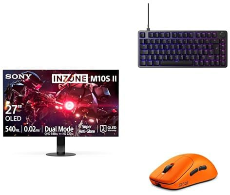 Sony INZONE M10 II 27“ OLED QHD PC Gaming Monitor + INZONE Keyboard (UK) & Fnatic Gaming-Mouse